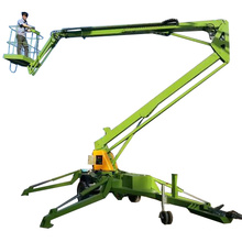 Hot sale 12m height towable Z-boom Lift, hydraulic lift trailer, articulating boom lift